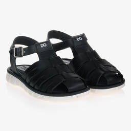 Dolce & Gabbana-Teen Black Sandals | Childrensalon Outlet