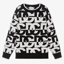 Dolce & Gabbana-Teen Black & White Wool Sweater | Childrensalon Outlet