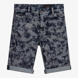 Dolce & Gabbana-Teen Blue Denim Logo Shorts | Childrensalon Outlet