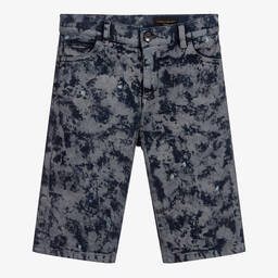Dolce & Gabbana-Teen Blue Denim Logo Shorts | Childrensalon Outlet