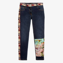 Dolce & Gabbana-Teen Blue Denim Slim-Fit Jeans | Childrensalon Outlet
