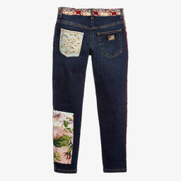 Dolce & Gabbana-Teen Blue Denim Slim-Fit Jeans | Childrensalon Outlet