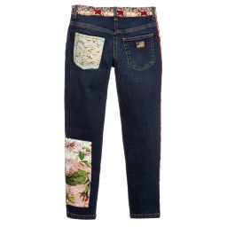 Dolce & Gabbana-Teen Blue Denim Slim-Fit Jeans | Childrensalon Outlet