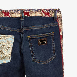 Dolce & Gabbana-Teen Blue Denim Slim-Fit Jeans | Childrensalon Outlet