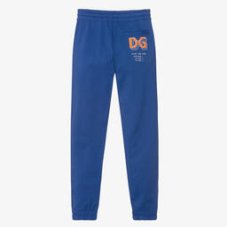 Dolce & Gabbana-Teen Blue Gamers Logo Joggers | Childrensalon Outlet