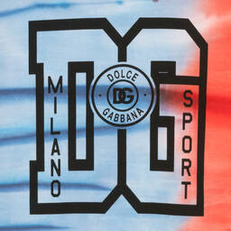 Dolce & Gabbana-Teen Blue & Red Tie-Dye T-Shirt | Childrensalon Outlet