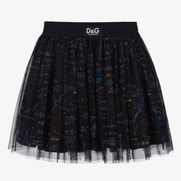 Dolce & Gabbana-Teen Blue Tulle Algebra Skirt | Childrensalon Outlet