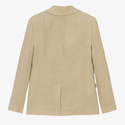 Dolce & Gabbana-جاكيت بلايزر كتان لون بيج للمراهقين | Childrensalon Outlet