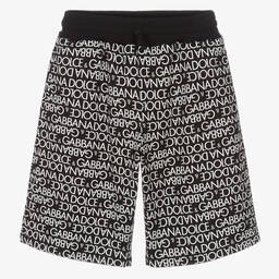 Dolce & Gabbana-Черные шорты из хлопкового джерси | Childrensalon Outlet