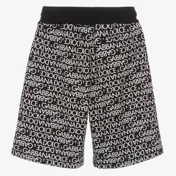 Dolce & Gabbana-Черные шорты из хлопкового джерси | Childrensalon Outlet