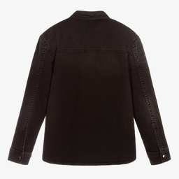 دولتشي آند غابانا-جاكيت تينز ولادي قطن دنيم لون أسود | Childrensalon Outlet