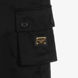 Dolce & Gabbana-Teen Boys Black Gabardine Trousers | Childrensalon Outlet
