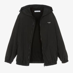 Dolce & Gabbana-Черная ветровка с капюшоном для мальчиков-подростков | Childrensalon Outlet