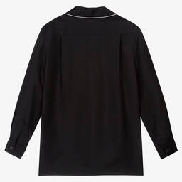 Dolce & Gabbana-Черная шелковая рубашка | Childrensalon Outlet