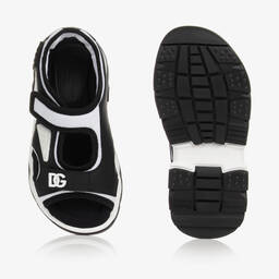 Dolce & Gabbana-Черно-белые сандалии DG | Childrensalon Outlet