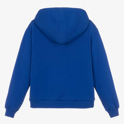 Dolce & Gabbana-توب هودي قطن جيرسي لون أزرق تينز ولادي | Childrensalon Outlet