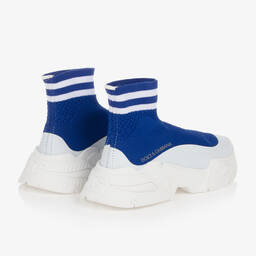 Dolce & Gabbana-Teen Boys Blue Sock Trainers | Childrensalon Outlet