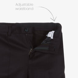 Dolce & Gabbana-Teen Boys Blue Wool DG Crest Trousers | Childrensalon Outlet