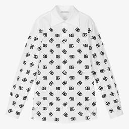 Dolce & Gabbana-Рубашка с принтом DG для мальчиков-подростков | Childrensalon Outlet