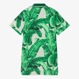 Dolce & Gabbana-Teen Boys Green Cotton Leaf Polo Shirt | Childrensalon Outlet