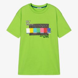 Dolce & Gabbana-Teen Boys Green Logo T-Shirt | Childrensalon Outlet