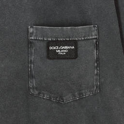 Dolce & Gabbana-Teen Boys Grey Cotton T-Shirt | Childrensalon Outlet