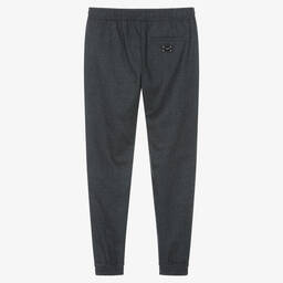 Dolce & Gabbana-Teen Boys Grey Wool Smart Joggers | Childrensalon Outlet