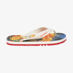 Dolce & Gabbana-Teen Boys Hawaiian Print Flip Flops | Childrensalon Outlet