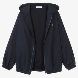 Dolce & Gabbana-Синяя куртка с капюшоном | Childrensalon Outlet