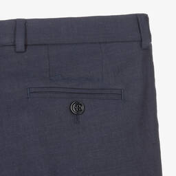 Dolce & Gabbana-Teen Boys Navy Blue Linen Trousers | Childrensalon Outlet