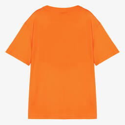Dolce & Gabbana-Teen Boys Orange Cotton Palm Tree T-Shirt | Childrensalon Outlet