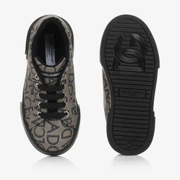 Dolce & Gabbana-Teen Boys Portofino Coated Jacquard Sneakers | Childrensalon Outlet