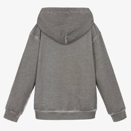Dolce & Gabbana-Teen Boys Washed Grey Re-Edition Hoodie | Childrensalon Outlet