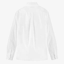 Dolce & Gabbana-Белая хлопковая рубашка DG для мальчиков-подростков | Childrensalon Outlet