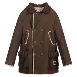 boys shearling coat