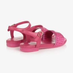 Dolce & Gabbana-Сандалии цвета фуксии с плетением | Childrensalon Outlet
