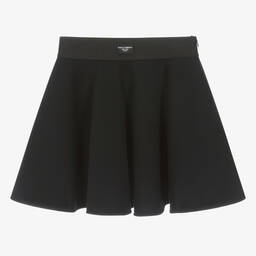 Dolce & Gabbana-Teen Girls Black Cotton Jersey Skater Skirt | Childrensalon Outlet