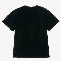 Dolce & Gabbana-تيشيرت تينز بناتي قطن لون أسود | Childrensalon Outlet