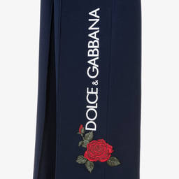 Dolce & Gabbana-Синие хлопковые джоггеры для девочек | Childrensalon Outlet