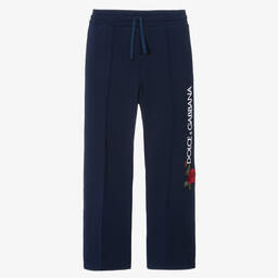 Dolce & Gabbana-Синие хлопковые джоггеры для девочек | Childrensalon Outlet