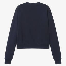 Dolce & Gabbana-Синий хлопковый свитшот с розами | Childrensalon Outlet