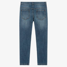Dolce & Gabbana-Teen Girls Blue Denim Jewelled Jeans | Childrensalon Outlet