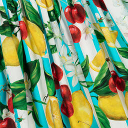 Dolce & Gabbana-فستان قطن بوبلين لون أزرق للمراهقات | Childrensalon Outlet