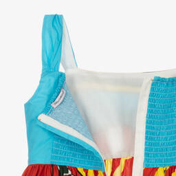 Dolce & Gabbana-Teen Girls Blue & Red Cotton Dress | Childrensalon Outlet