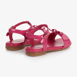 Dolce & Gabbana-Сандалии из лакированной кожи цвета фуксии | Childrensalon Outlet