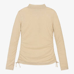 Dolce & Gabbana-توب بياقة عالية تينز بناتي مزيج لوركس ذهبي | Childrensalon Outlet