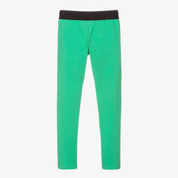 Dolce & Gabbana-ليغنغز تينز بناتي قطن جيرسي لون أخضر | Childrensalon Outlet