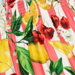 Dolce & Gabbana-Teen Girls Lemon & Cherry Print Cotton Dress | Childrensalon Outlet
