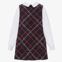 Dolce & Gabbana-Сине-белое хлопковое платье | Childrensalon Outlet