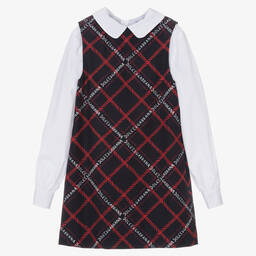 Dolce & Gabbana-Сине-белое хлопковое платье | Childrensalon Outlet